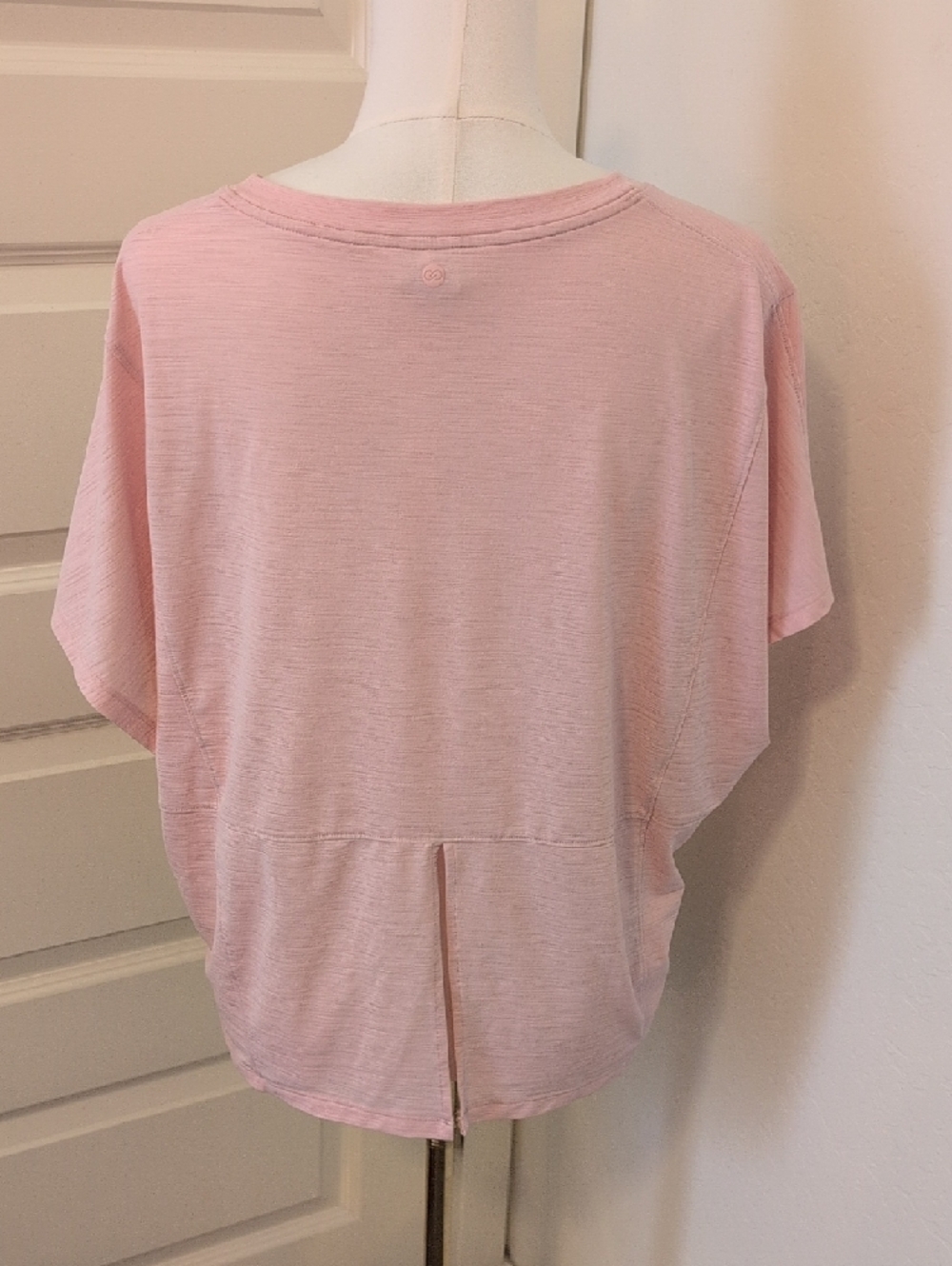 CALIA Relaxed Dolman Short Sleeve Crewneck Tee Light Pink Size Medium - Picture 5 of 10